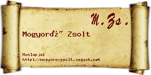 Mogyoró Zsolt névjegykártya