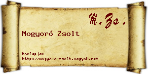 Mogyoró Zsolt névjegykártya